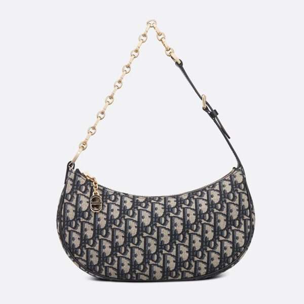 Dior CD Lounge Bag Oblique Motif Canvas Blue