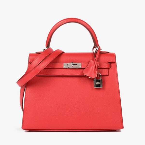 Hermès Geranium Epsom Leather Kelly 25cm Sellier